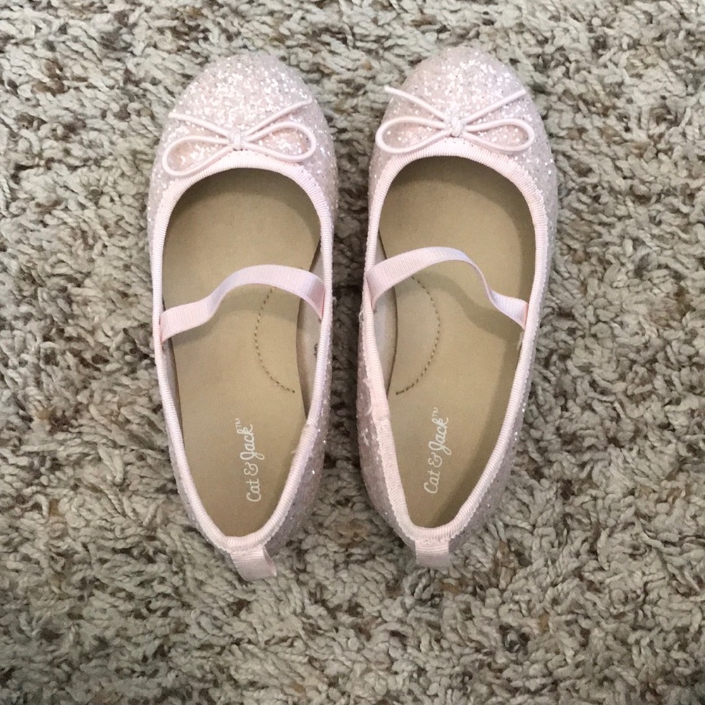 Girls sparkly pink ballet flats (toddler 9)